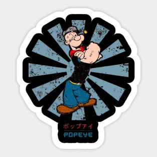 Popeye Retro Japanese Sticker
